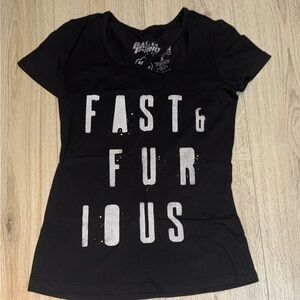 Fast and furious by affliction black white short sleeve shirt top Graphic shirt